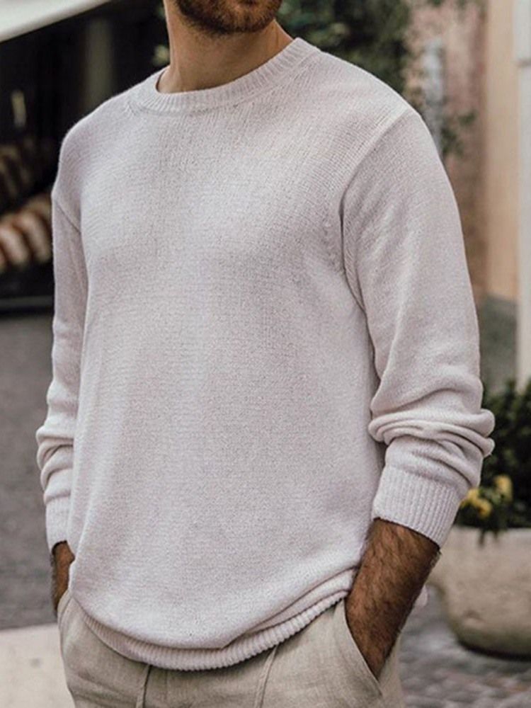 Suéter Casual Masculino De Gola Redonda Padrão Casual