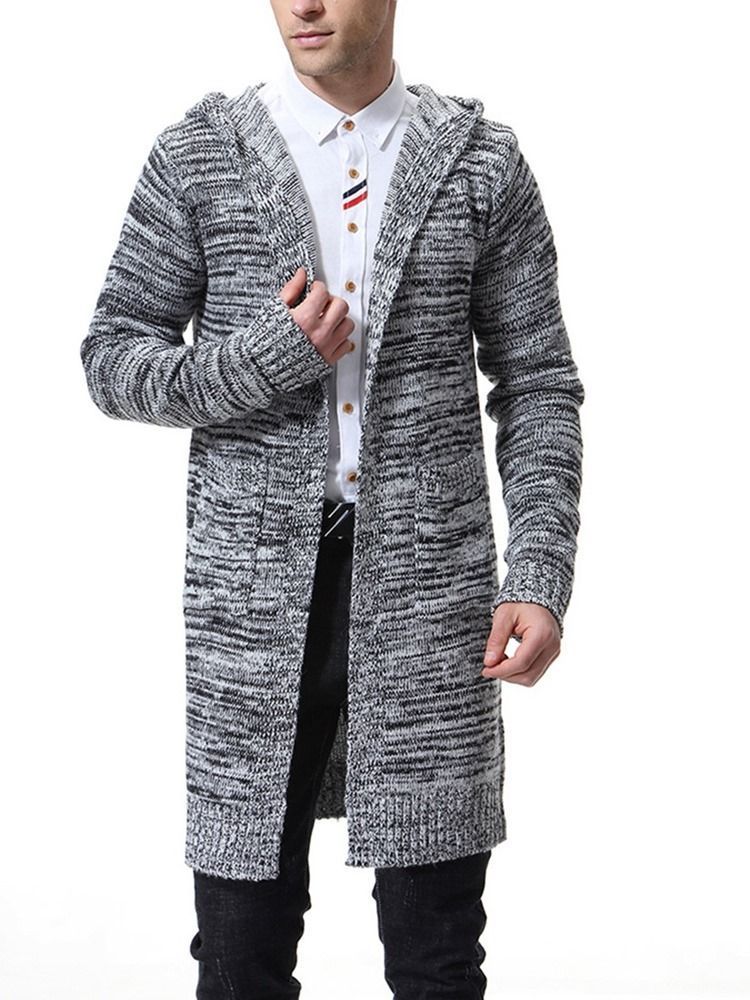 Suéter Casual Masculino Simples Com Capuz Solto