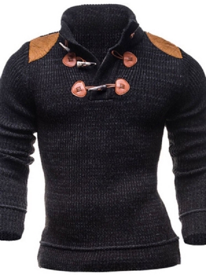 Suéter Casual De Outono Em Bloco De Cor Padrão Masculino
