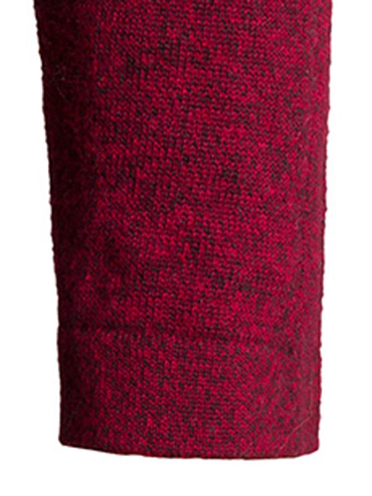 Suéter De Lapela Slim Masculino Com Cardigan De Comprimento Médio