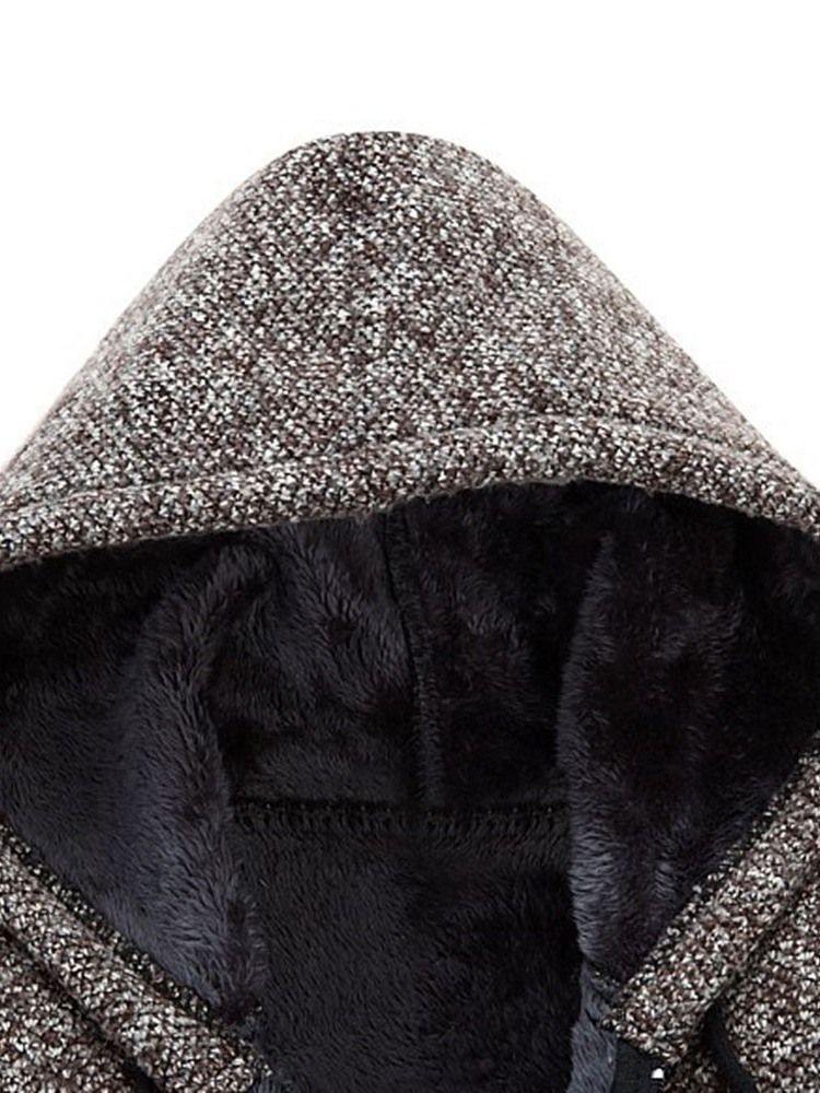 Suéter Liso Com Capuz Liso Padrão Masculino
