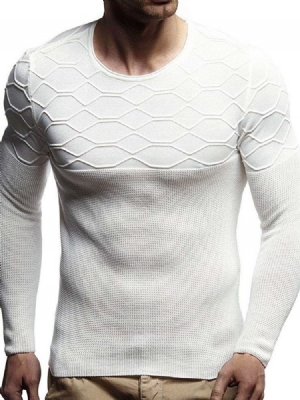 Suéter Liso Redondo Casual Fino Masculino