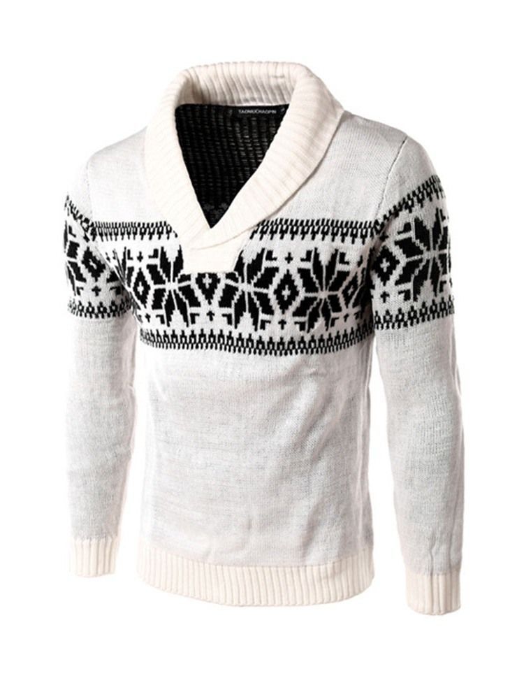 Suéter Masculino Casual Geométrico Padrão