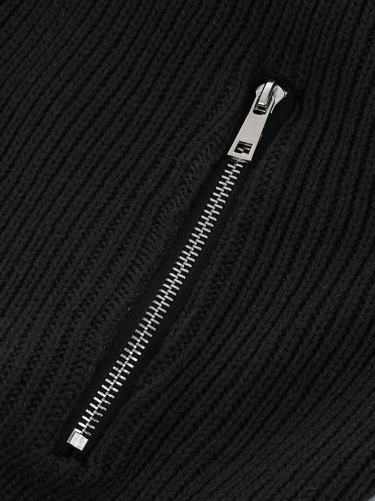 Suéter Masculino Padrão Patchwork Com Capuz E Zíper De Inverno