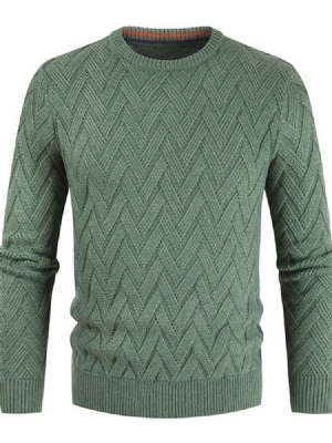 Suéter Simples Casual Masculino Com Decote Redondo