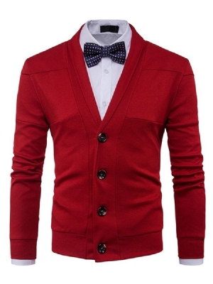 Suéter Simples Casual Masculino Com Peito Único