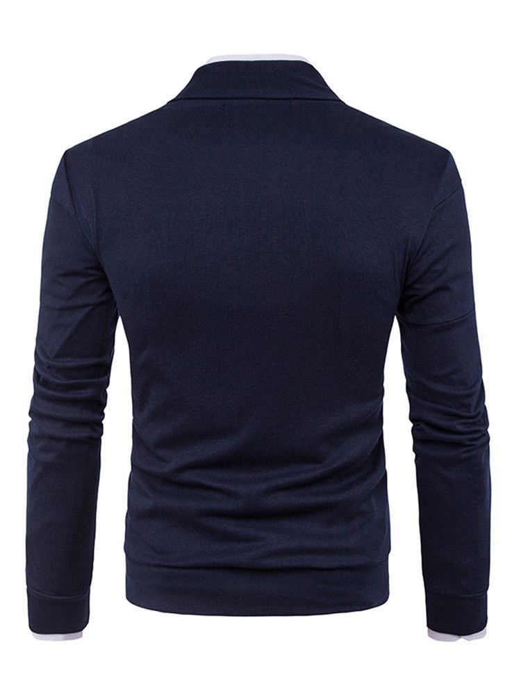 Suéter Simples Casual Masculino Com Peito Único