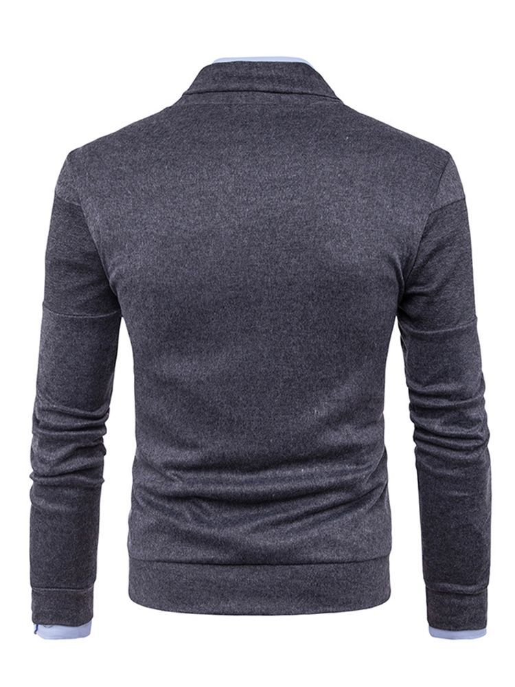Suéter Simples Casual Masculino Com Peito Único