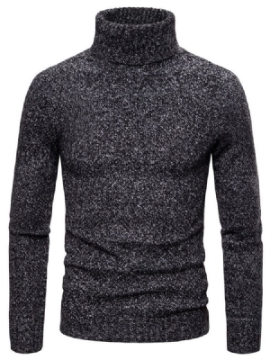 Suéter Simples Casual Masculino De Gola Alta