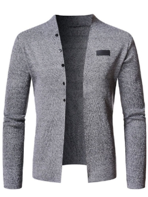 Suéter Slim Masculino Com Botão Padrão