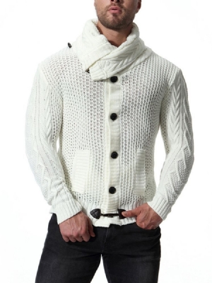 Suéteres Casuais De Gola Lisa De Gola Masculina