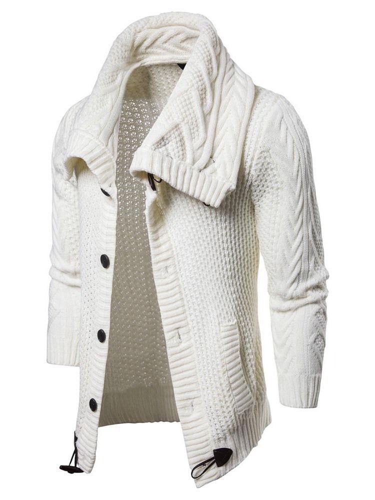 Suéteres Casuais De Gola Lisa De Gola Masculina