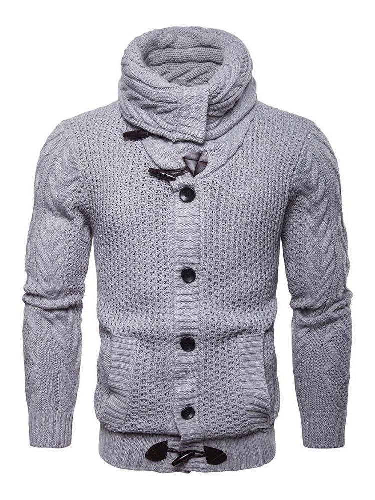 Suéteres Casuais De Gola Lisa De Gola Masculina