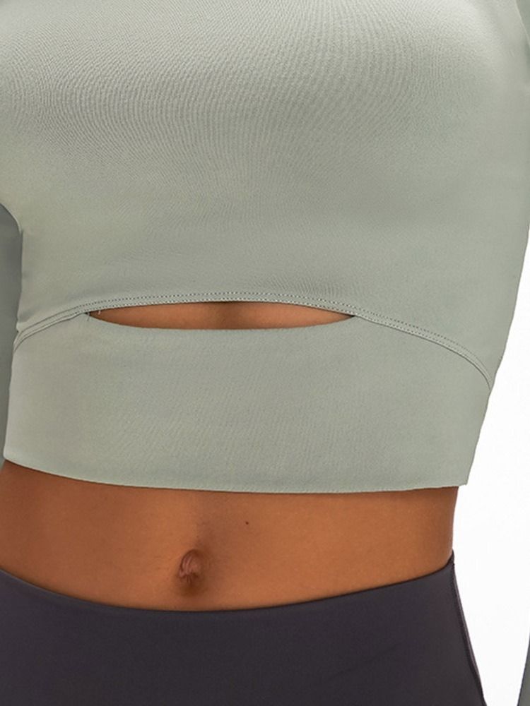 Anilhas De Nylon Maciço Feminino Respirável Tops Femininos De Manga Longa
