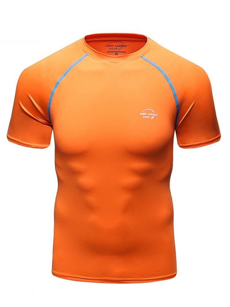 Blocos De Cor Leve Manga Curta Masculina Tops Esportivos