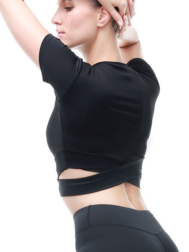 Blusas Esportivas Sólidas Respiráveis Femininas