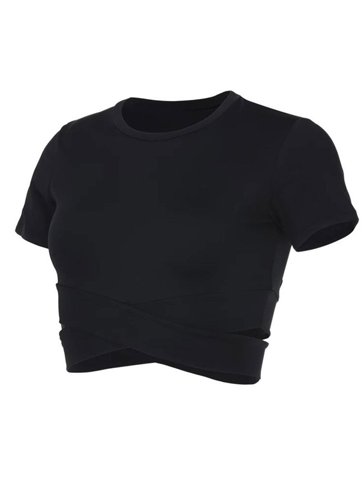 Blusas Esportivas Sólidas Respiráveis Femininas