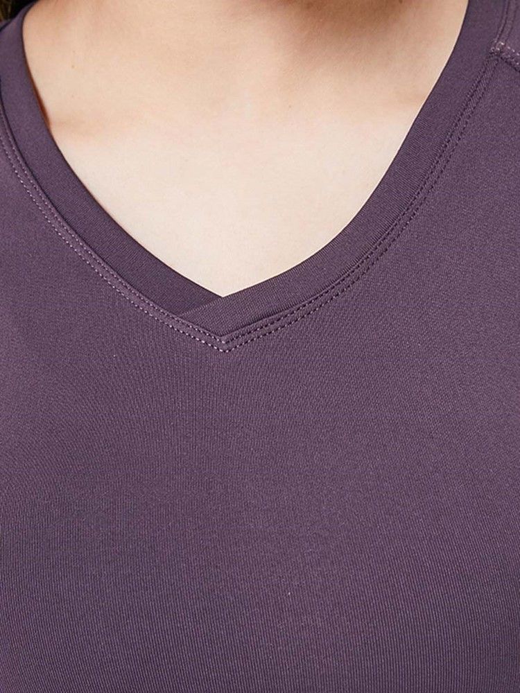 Camiseta Feminina De Nylon De Secagem Rápida Sólida E Sólida Para Ioga