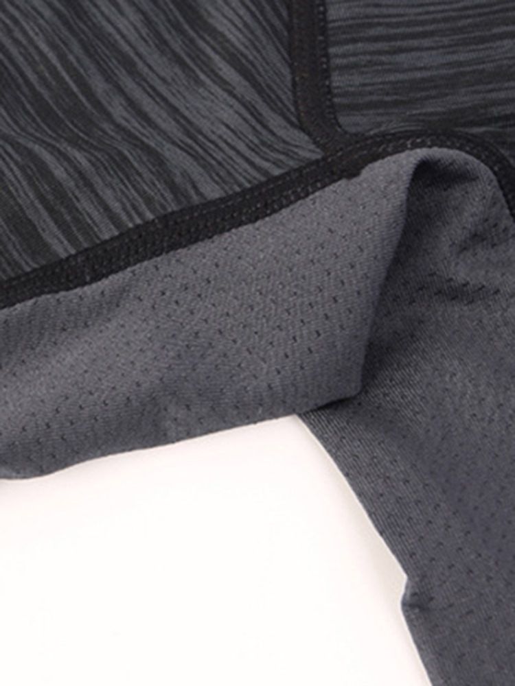 Camiseta Masculina Listrada Anti-suor Tops Esportivos De Manga Comprida