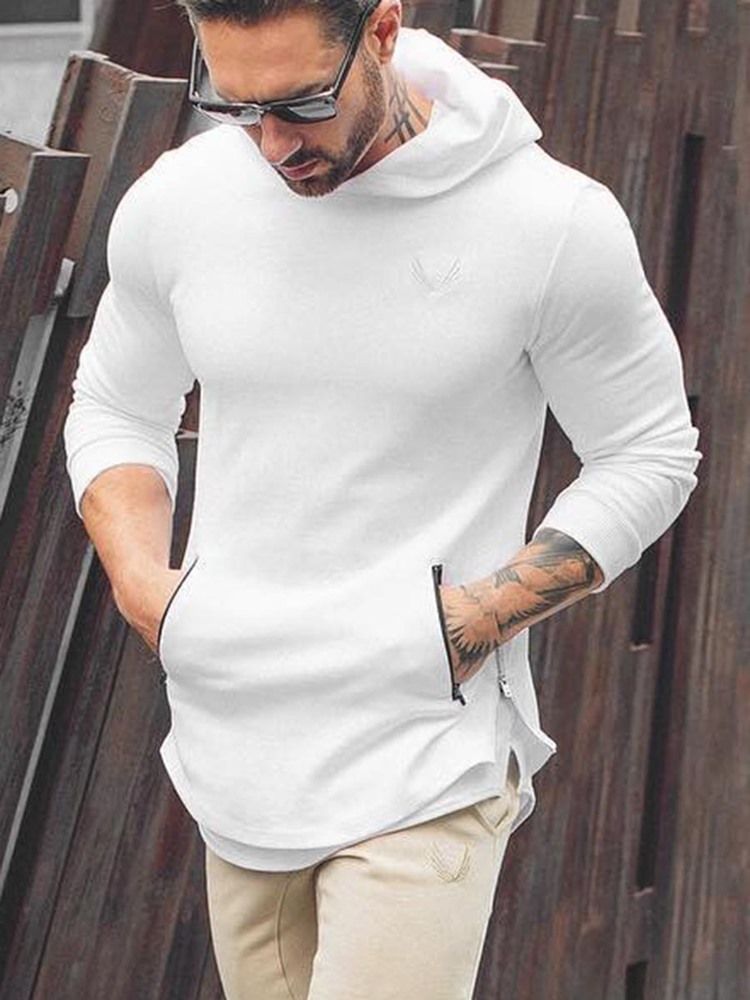 Camisolas Esportivas Com Capuz Estampado Camuflagem Masculina