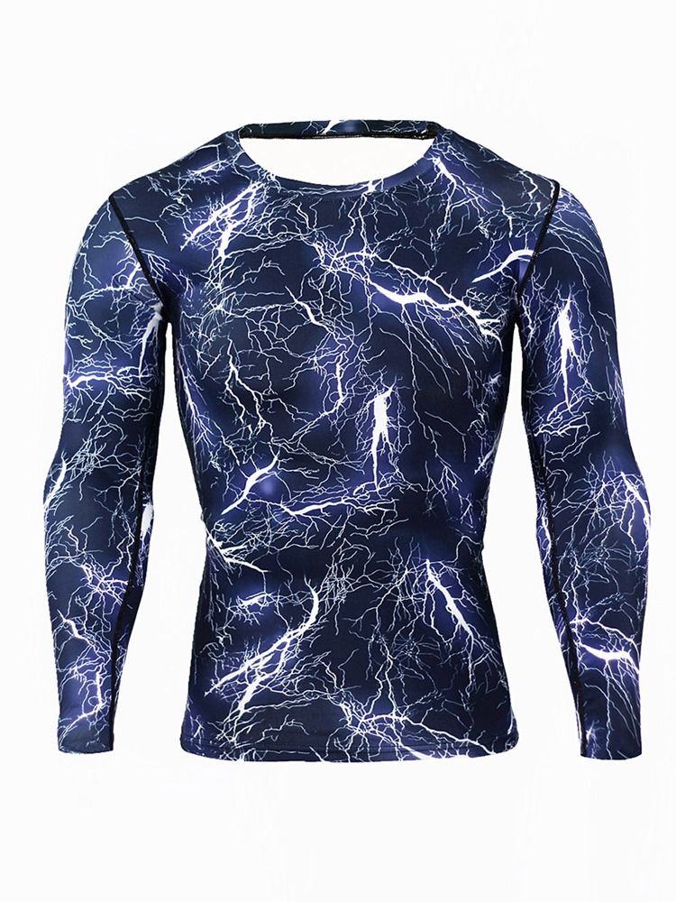 Camuflagem Masculina Respirável Patchwork Mangas Compridas Blusas Esportivas