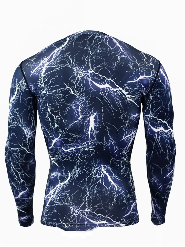 Camuflagem Masculina Respirável Patchwork Mangas Compridas Blusas Esportivas