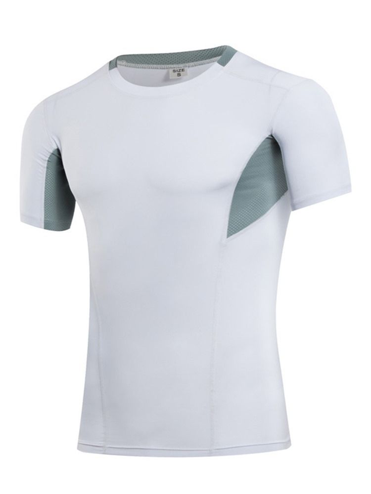 Color Block Running Homens Sports Tops