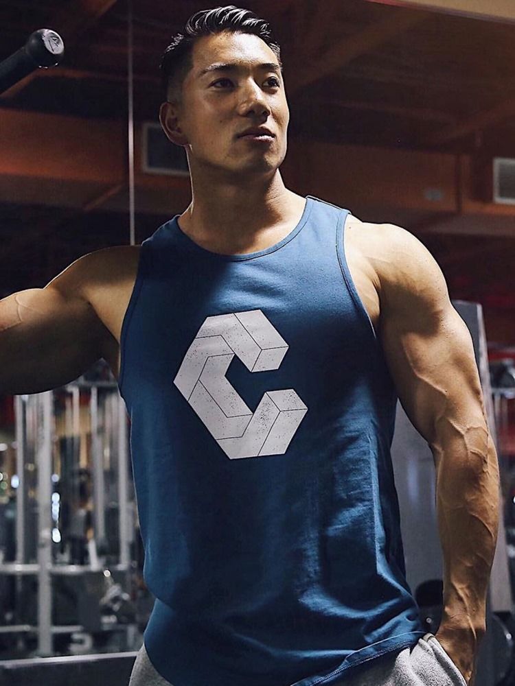 Imprimir Colete Masculino De Algodão Esportivo Lazer