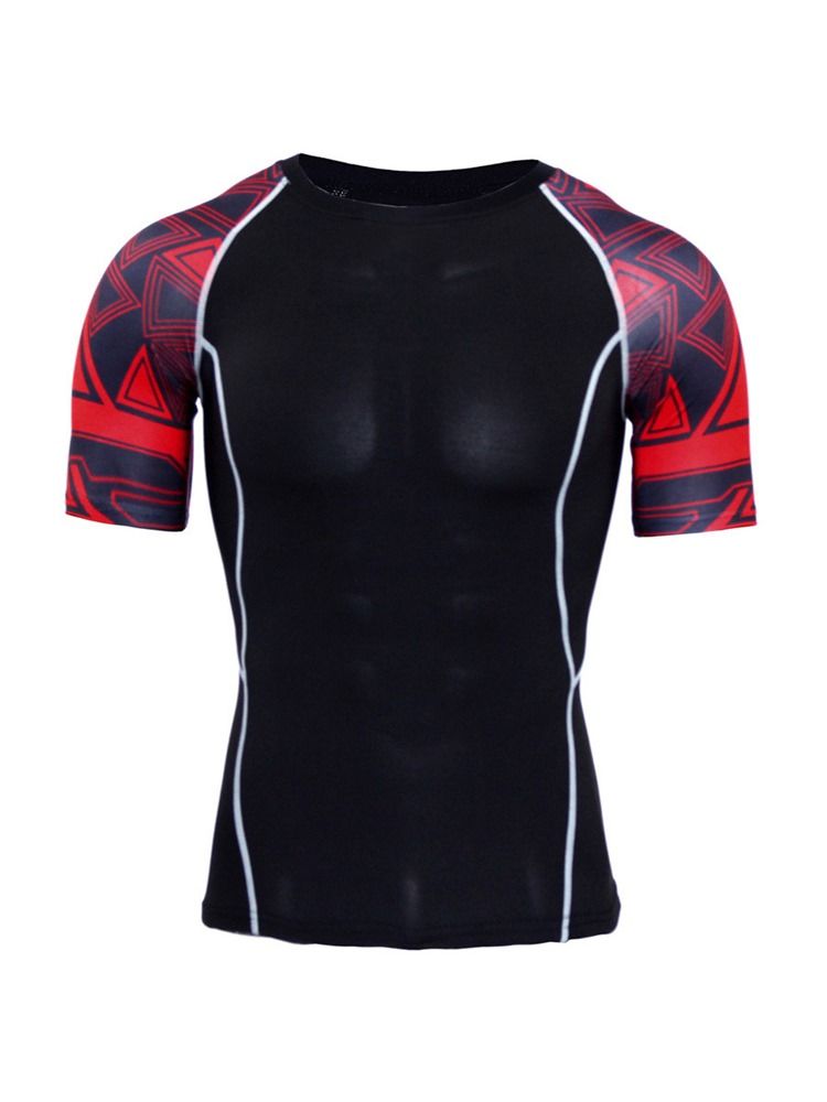 Masculino Impressão Geométrica Basquete Pullover Sports Top