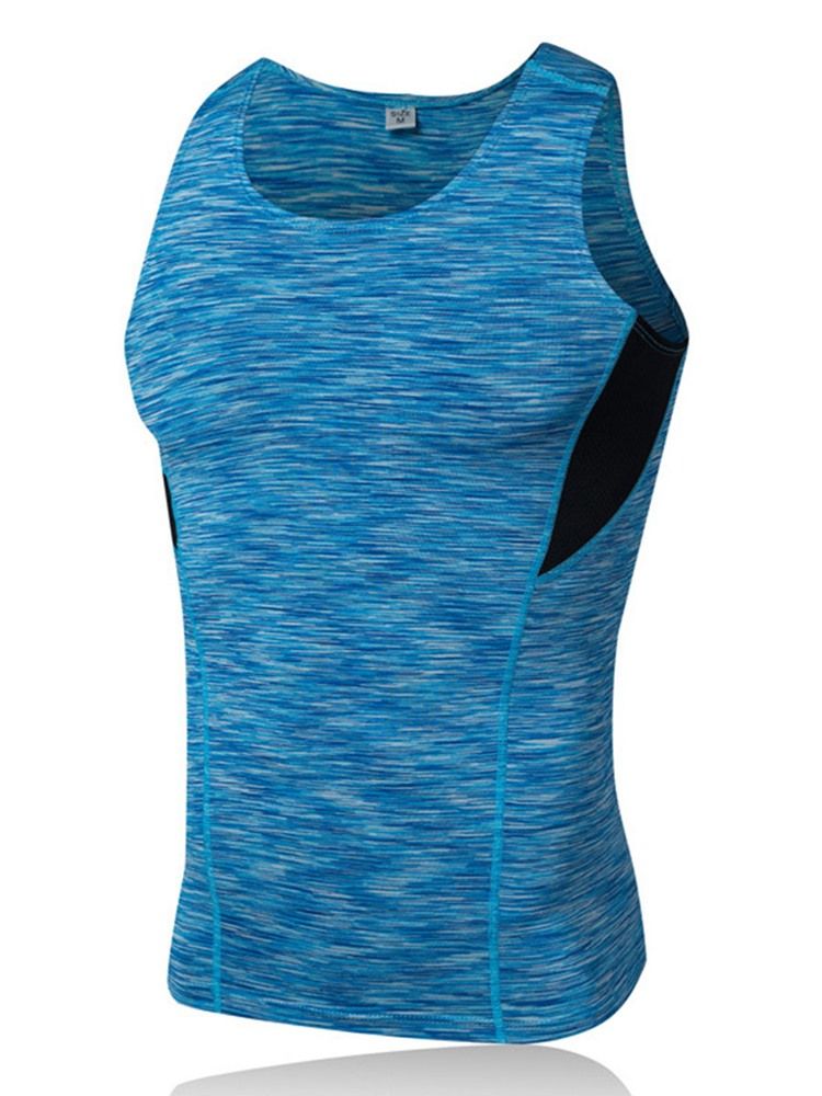 Masculino Print Color Block Pullover Colete Tops