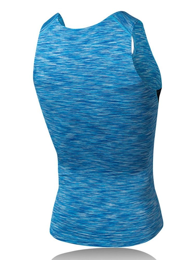 Masculino Print Color Block Pullover Colete Tops