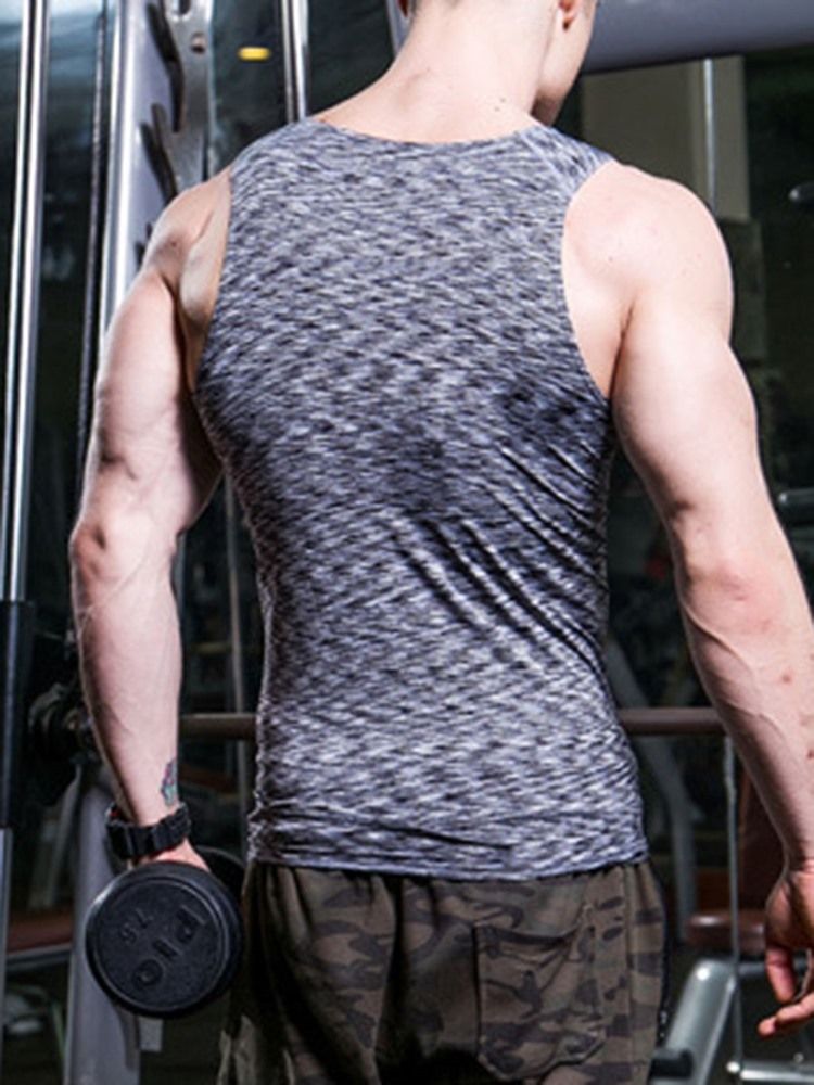 Masculino Print Color Block Pullover Colete Tops