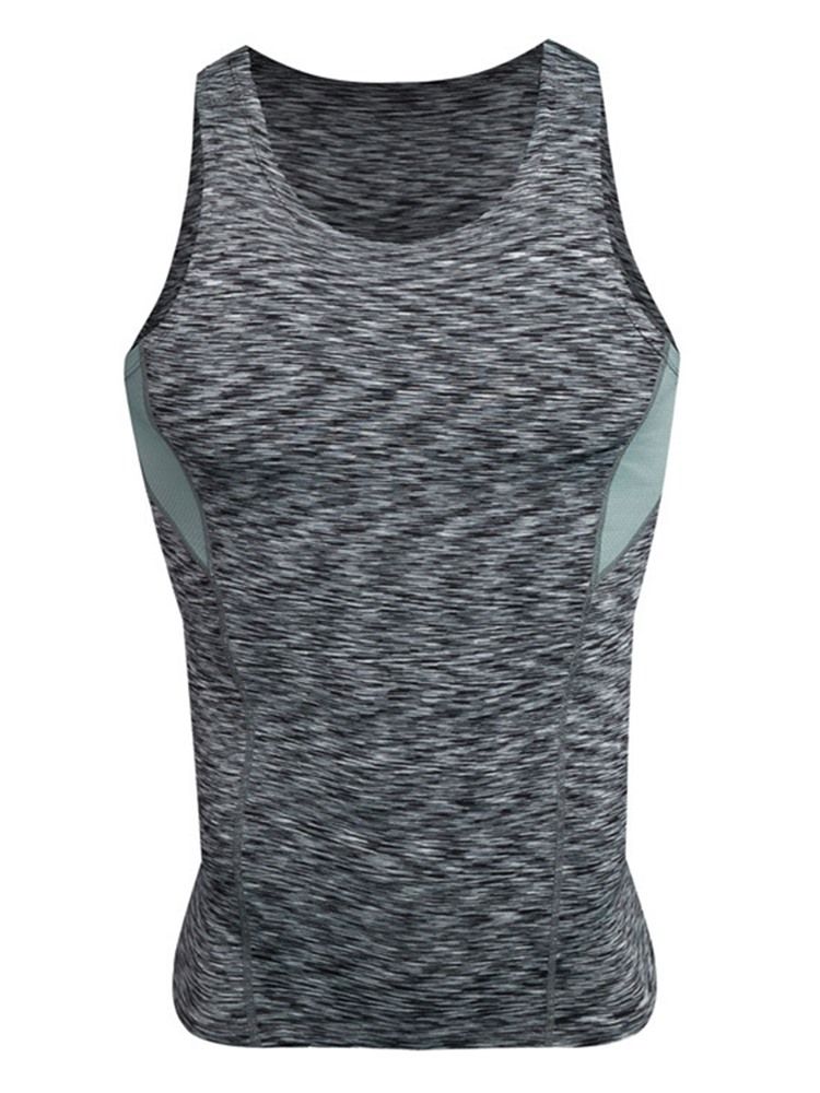 Masculino Print Color Block Pullover Colete Tops