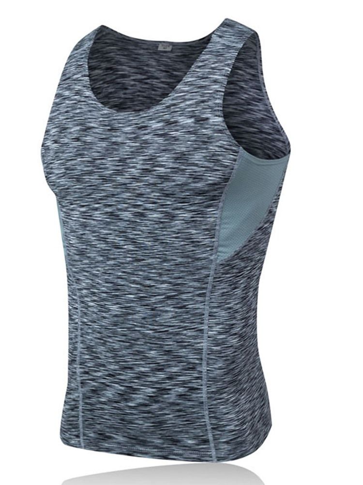 Masculino Print Color Block Pullover Colete Tops
