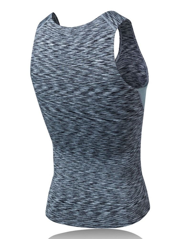 Masculino Print Color Block Pullover Colete Tops