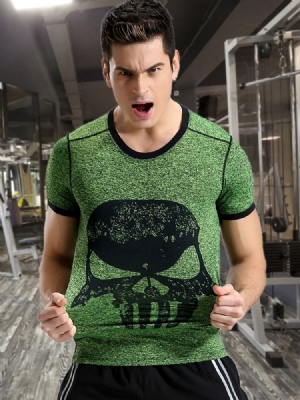 Masculino Print Pullover Sports Tops