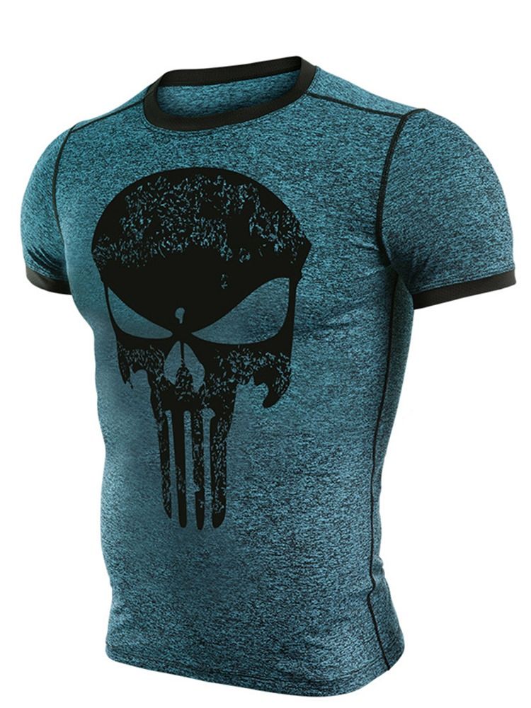 Masculino Print Pullover Sports Tops