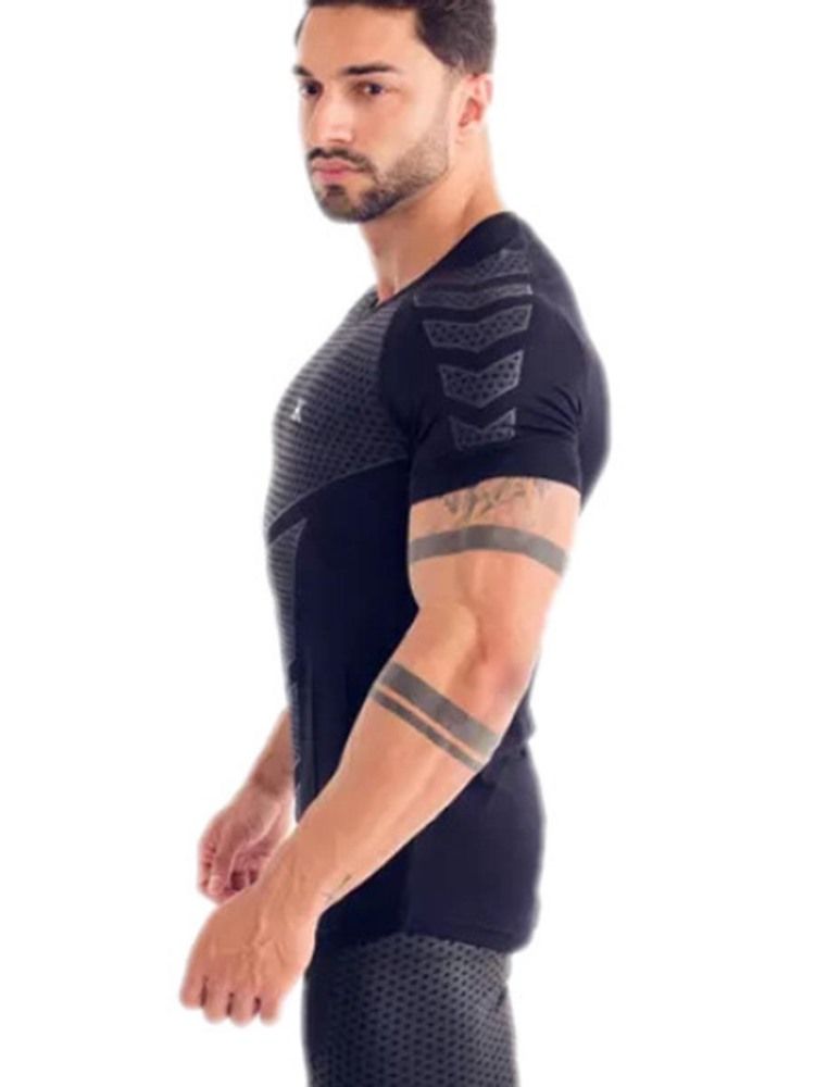 Pulôver Masculino Respirável De Secagem Rápida Camiseta Esportiva Para Ginástica