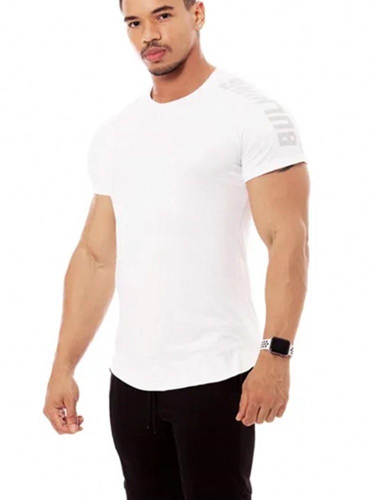 Pulôver Masculino Respirável De Secagem Rápida Camiseta Esportiva Para Ginástica