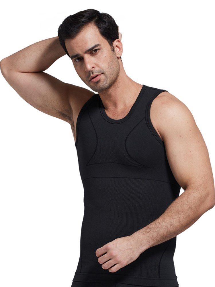 Top Colete Esportivo Anti-suor Respirável Para Modelar O Corpo Para Homens