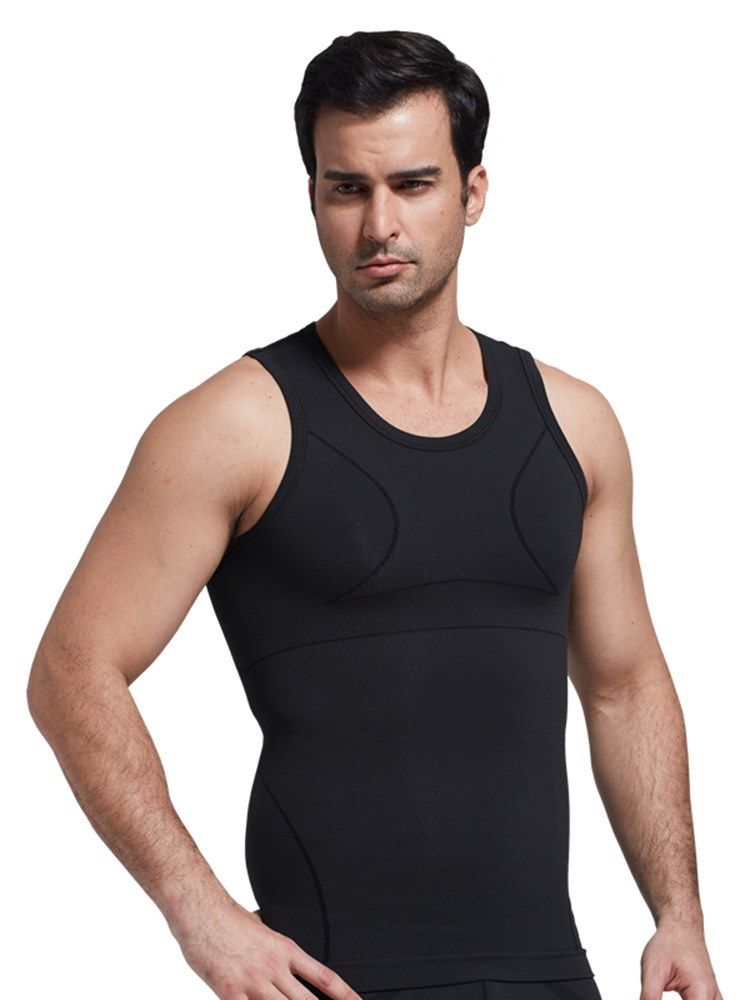 Top Colete Esportivo Anti-suor Respirável Para Modelar O Corpo Para Homens