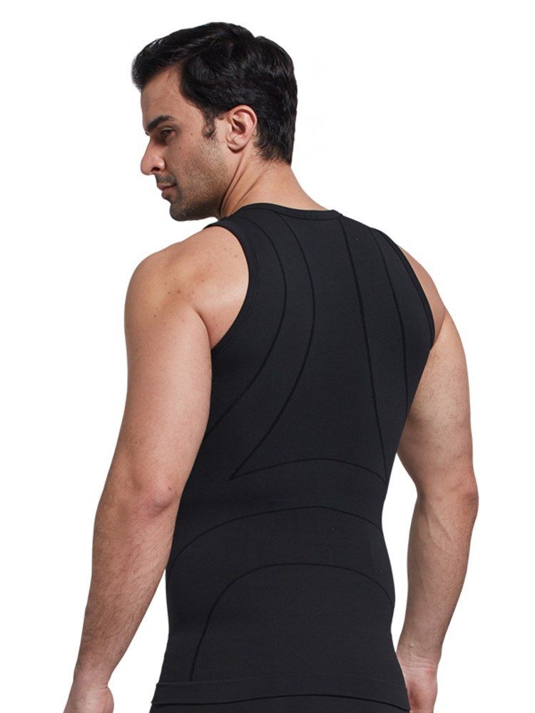 Top Colete Esportivo Anti-suor Respirável Para Modelar O Corpo Para Homens