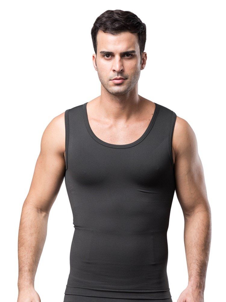 Top Colete Esportivo Anti-suor Respirável Para Modelar O Corpo Para Homens