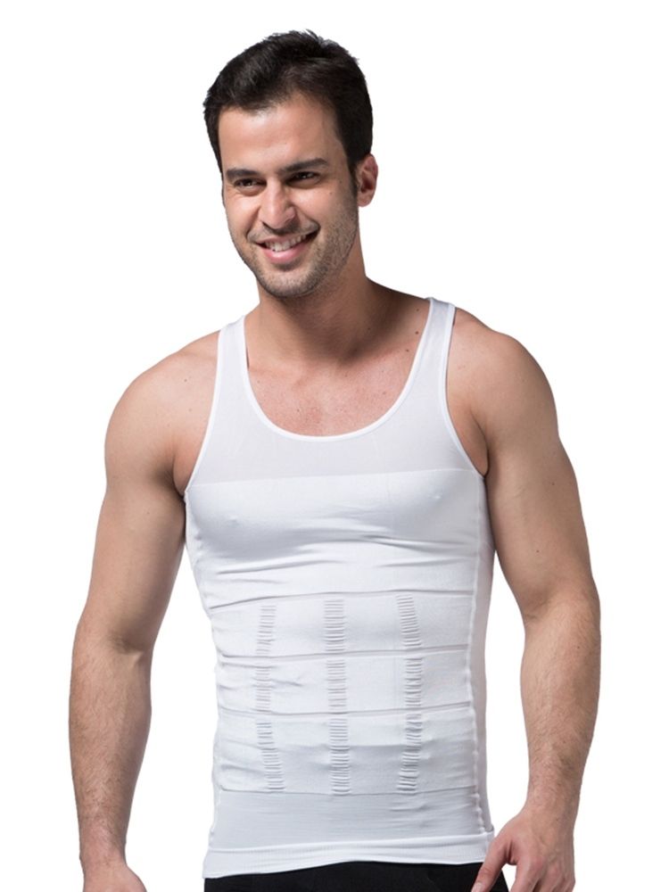 Top De Colete Esportivo De Modelagem De Corpo Sólido Respirável Para Homens