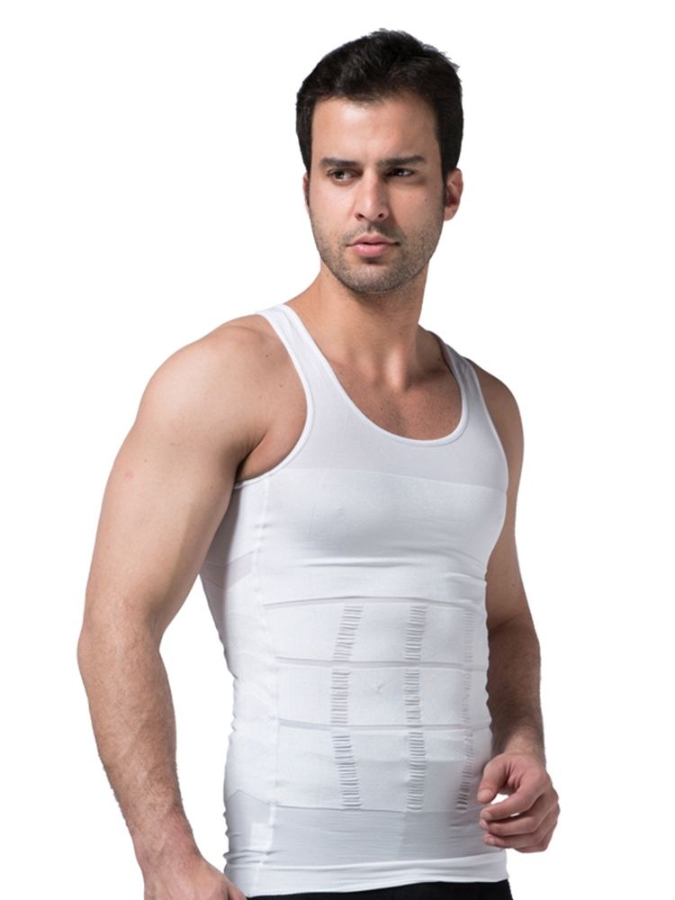 Top De Colete Esportivo De Modelagem De Corpo Sólido Respirável Para Homens