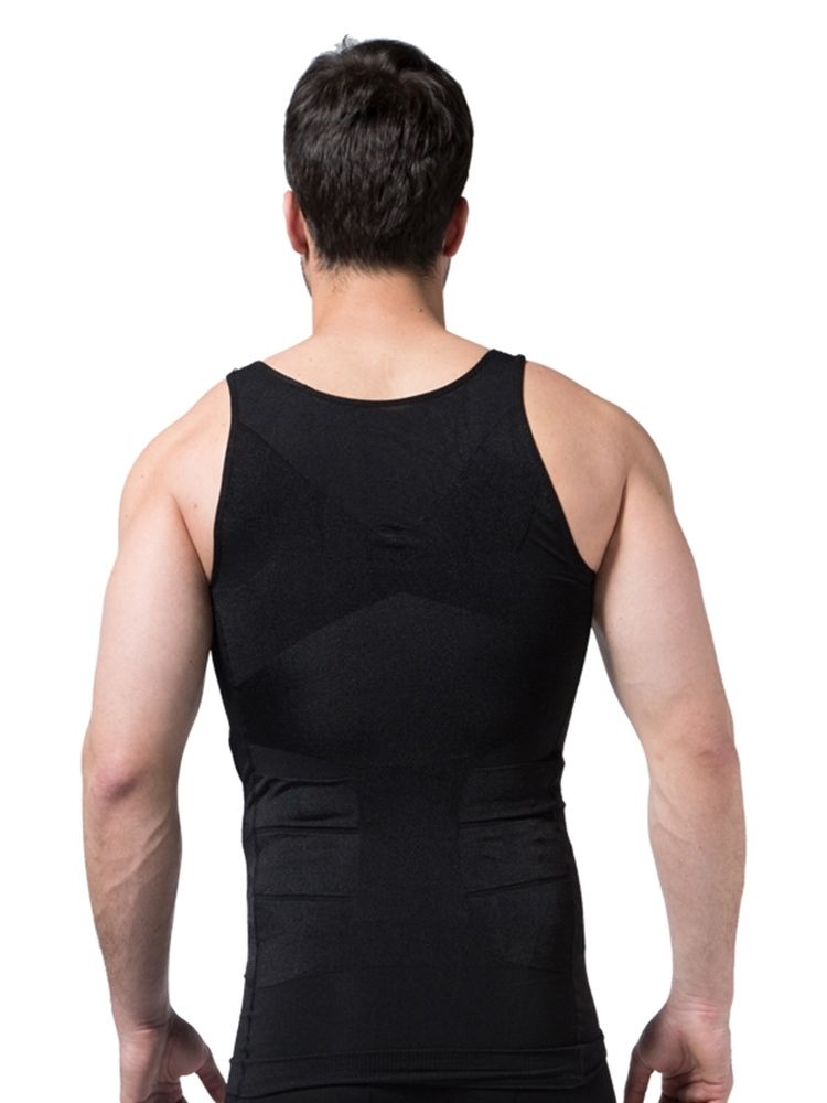 Top De Colete Esportivo De Modelagem De Corpo Sólido Respirável Para Homens