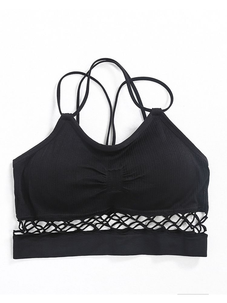 Tops De Corrida Sem Mangas De Patchwork Respirável Sólido Feminino