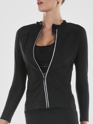 Tops Esportivos De Corrida Com Zíper Anti-suor Feminino
