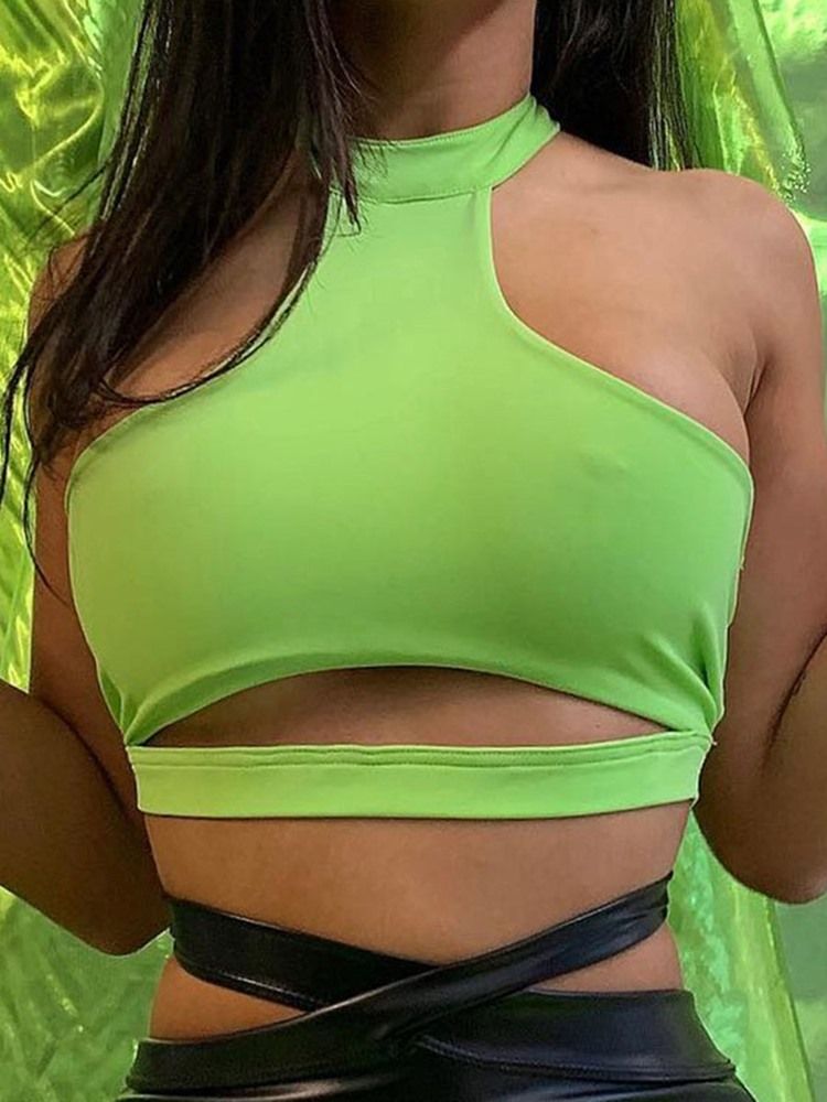 Tops De Ginástica Esportiva Com Halter Sem Mangas Femininas
