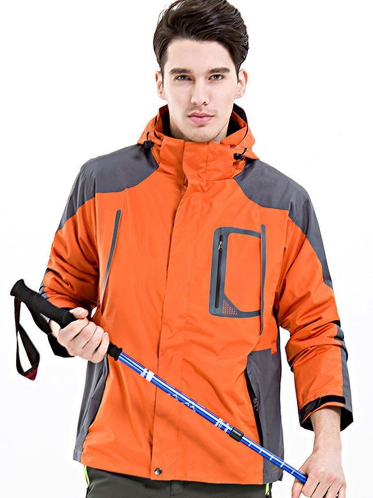 Tops De Macacão Masculino De Duas Peças De Poliéster À Prova De Vento Para Escalada